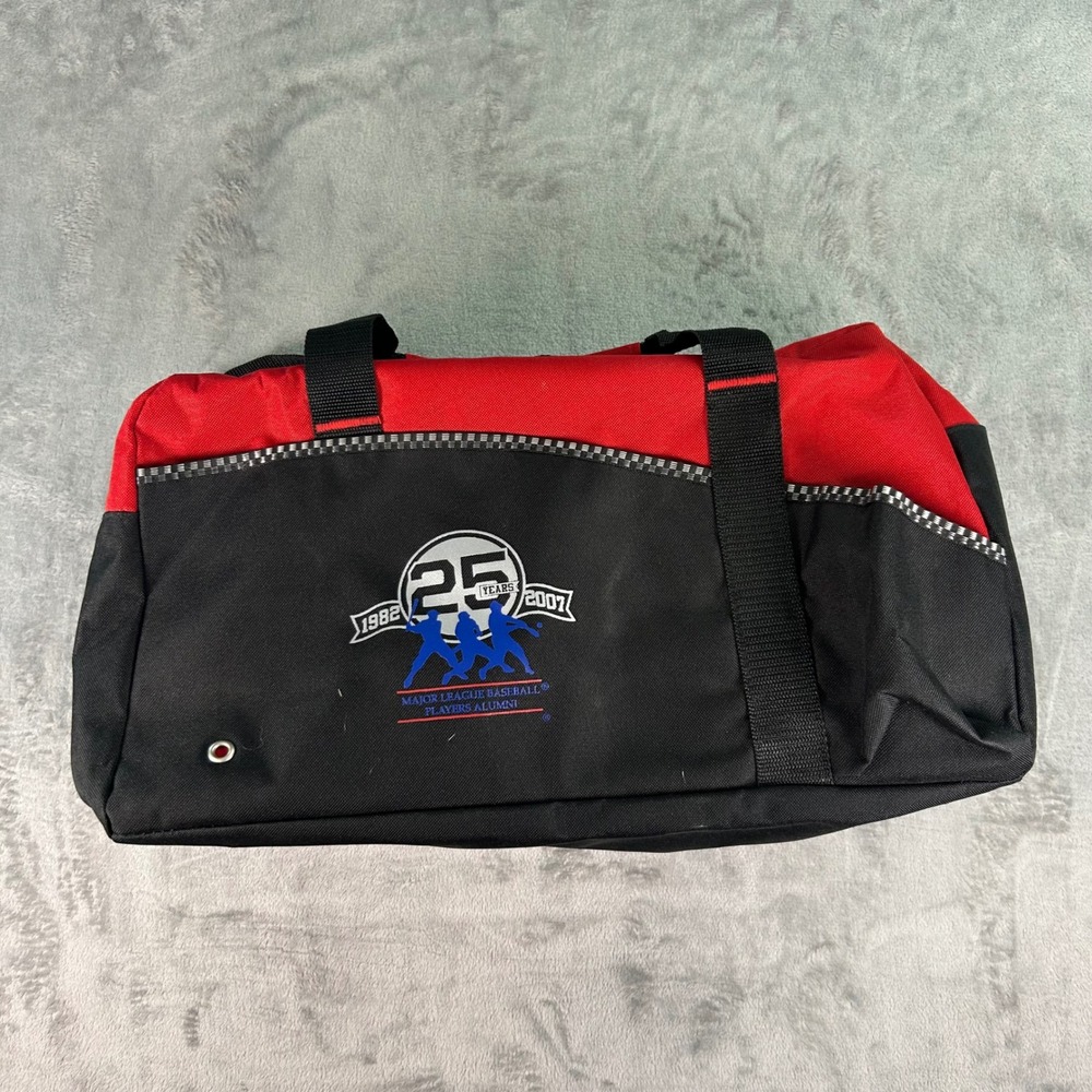 MLB Players Alumni 25th Anniversary Duffle Bag Red Black 1982-2007 Gym Travel